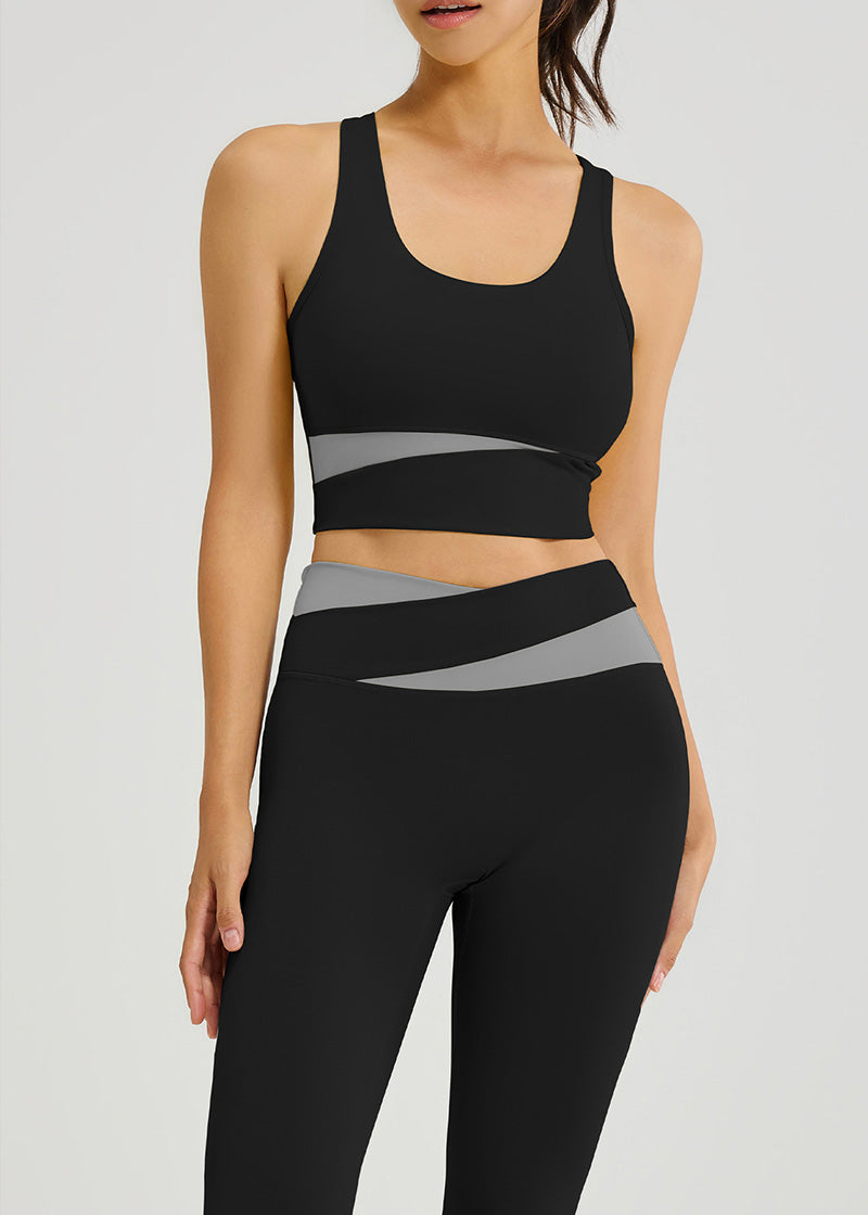 SisEco™ Yoga Set - Color Block Cross Wais