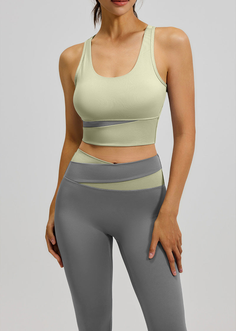 SisEco™ Yoga Set - Color Block Cross Wais