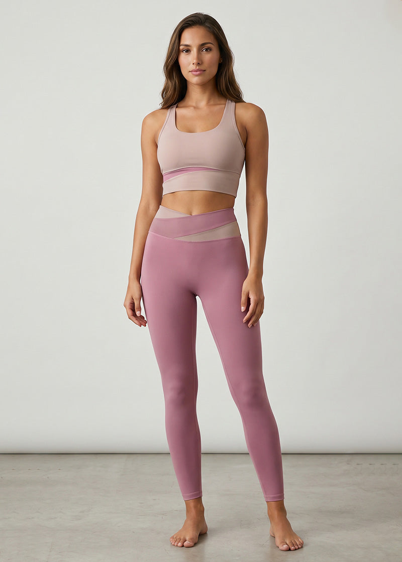 SisEco™ Yoga Set - Color Block Cross Wais