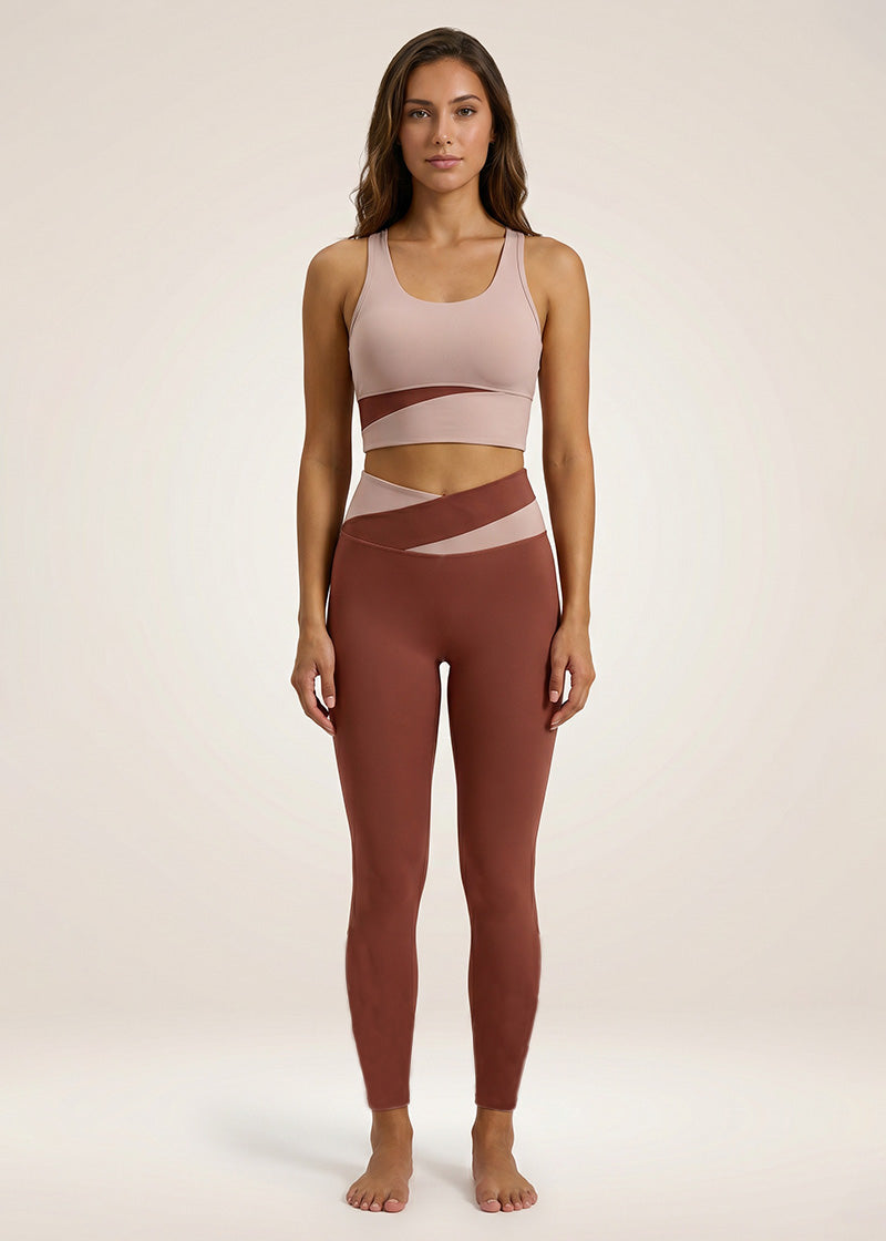 SisEco™ Yoga Set - Color Block Cross Wais