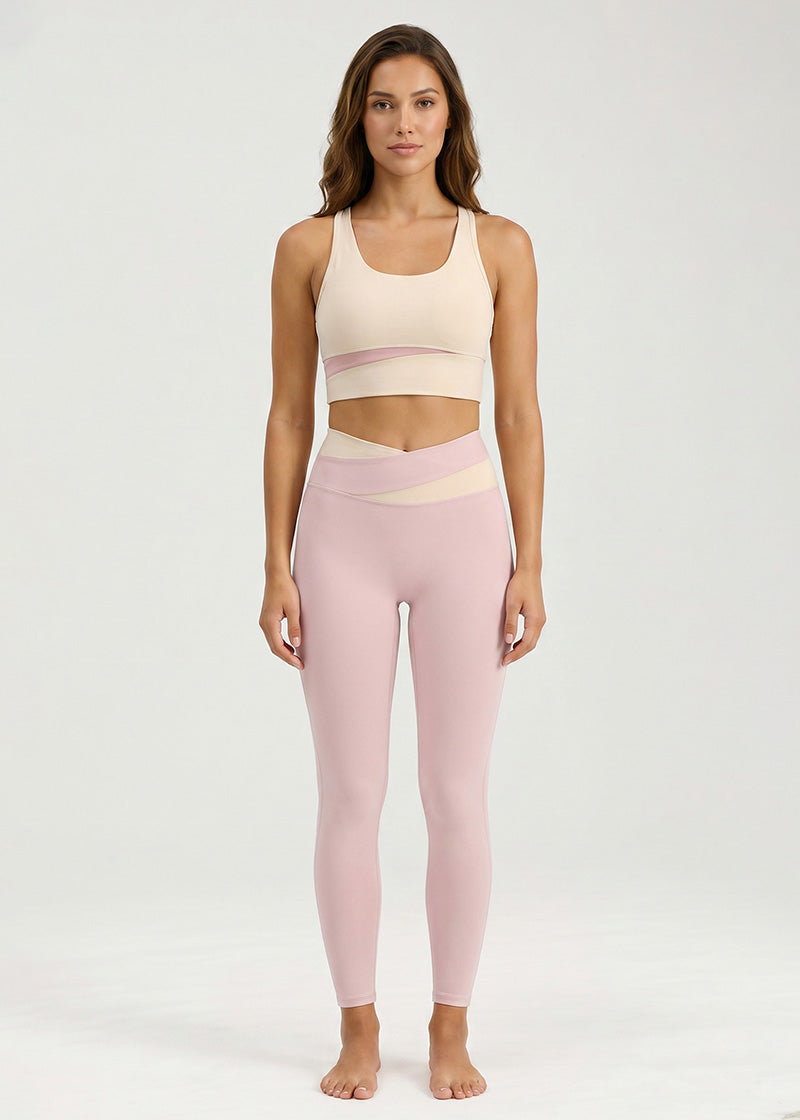 SisEco™ Yoga Set - Color Block Cross Wais