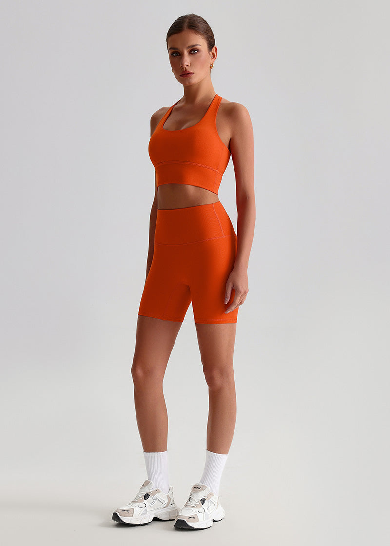 SisFlow™ 2 Piece Workout Set - Cross-back Sports Bra Yoga Shorts