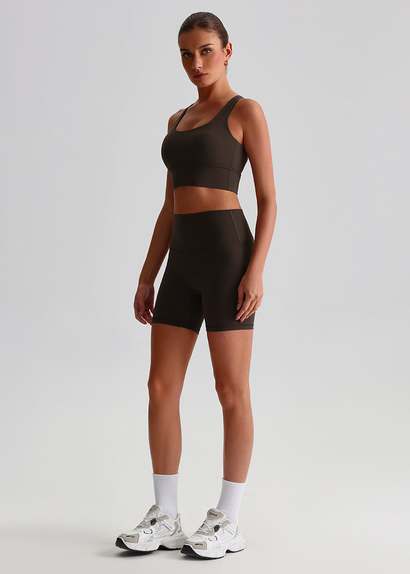 SisFlow™ 2 Piece Workout Set - Cross-back Sports Bra Yoga Shorts