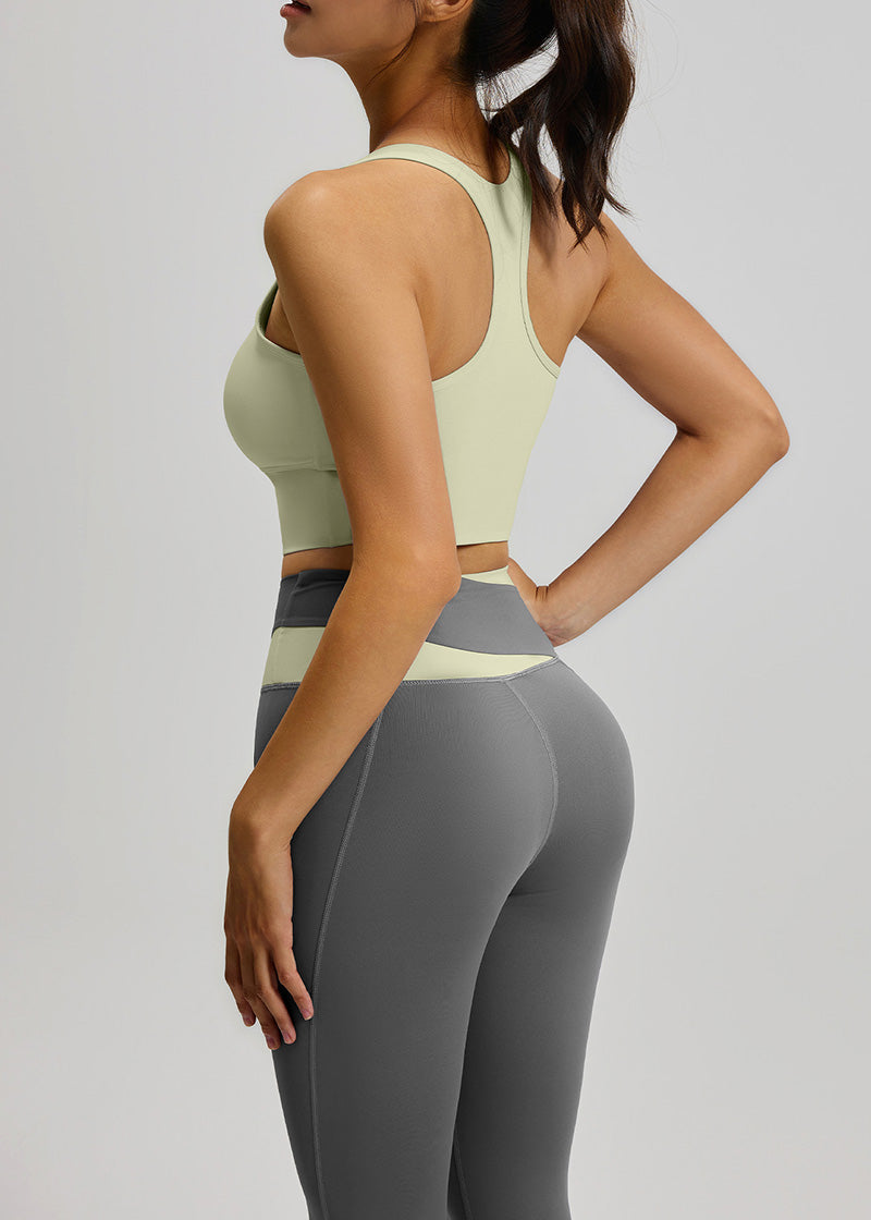 SisEco™ Yoga Set - Color Block Cross Wais