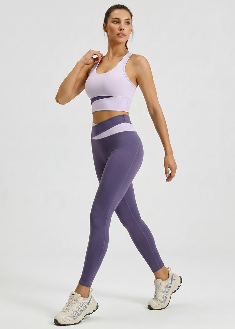SisEco™ Yoga Set - Color Block Cross Wais