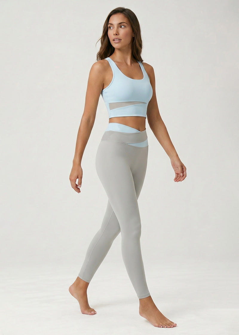 SisEco™ Yoga Set - Color Block Cross Wais