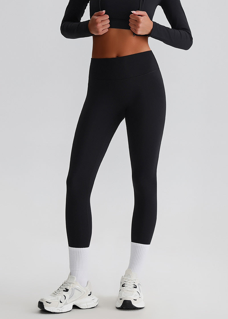SISQUEEN No Line Recycled Leggings - Women’s Activewear-Black Leggings-01