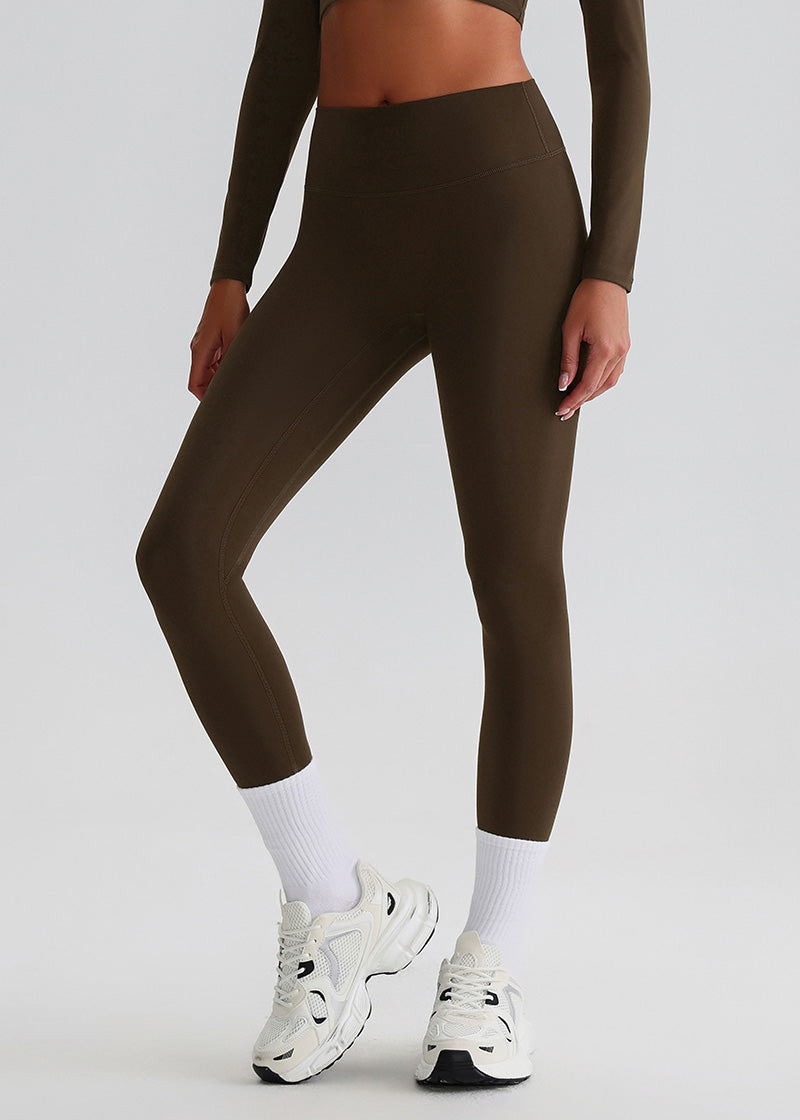 SISQUEEN No Line Recycled Leggings - Women’s Activewear-Brown Leggings-10