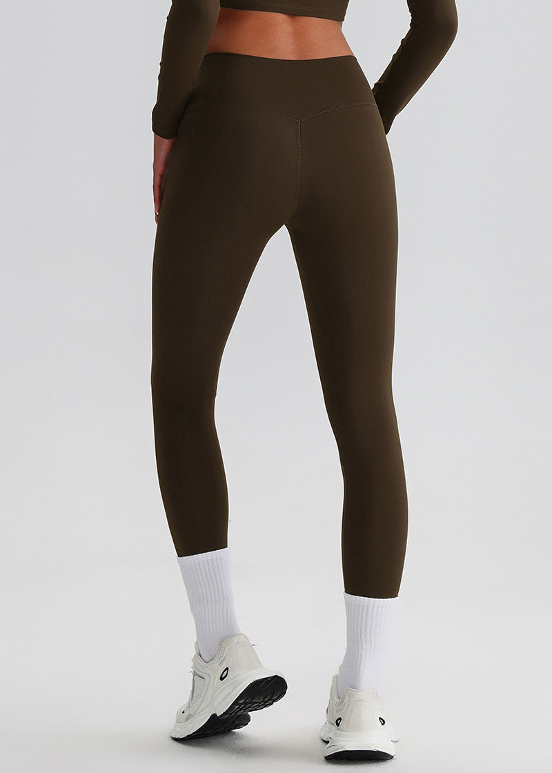 SISQUEEN No Line Recycled Leggings - Women’s Activewear-Brown Leggings-11