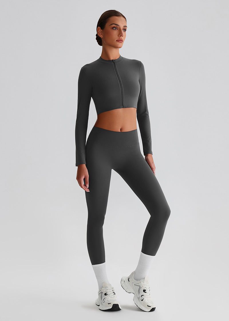 SISQUEEN No Line Recycled Leggings - Women’s Activewear-Gray Leggings-15