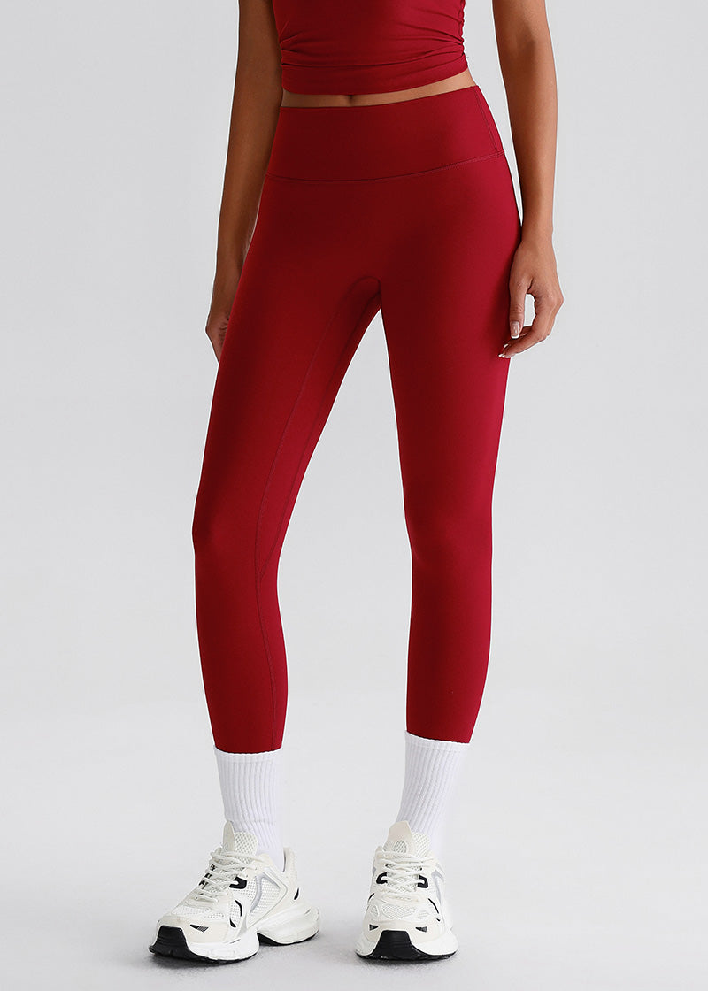 SISQUEEN No Line Recycled Leggings - Women’s Activewear-Red Leggings-22