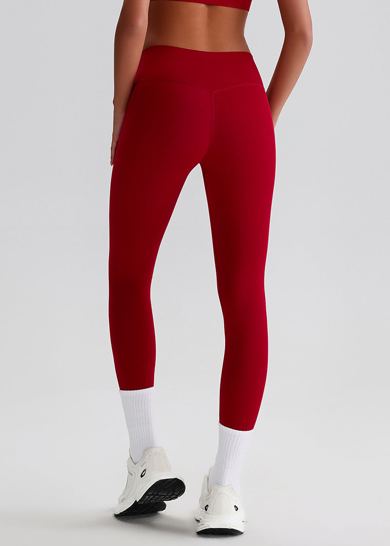 SISQUEEN No Line Recycled Leggings - Women’s Activewear-Red Leggings-23