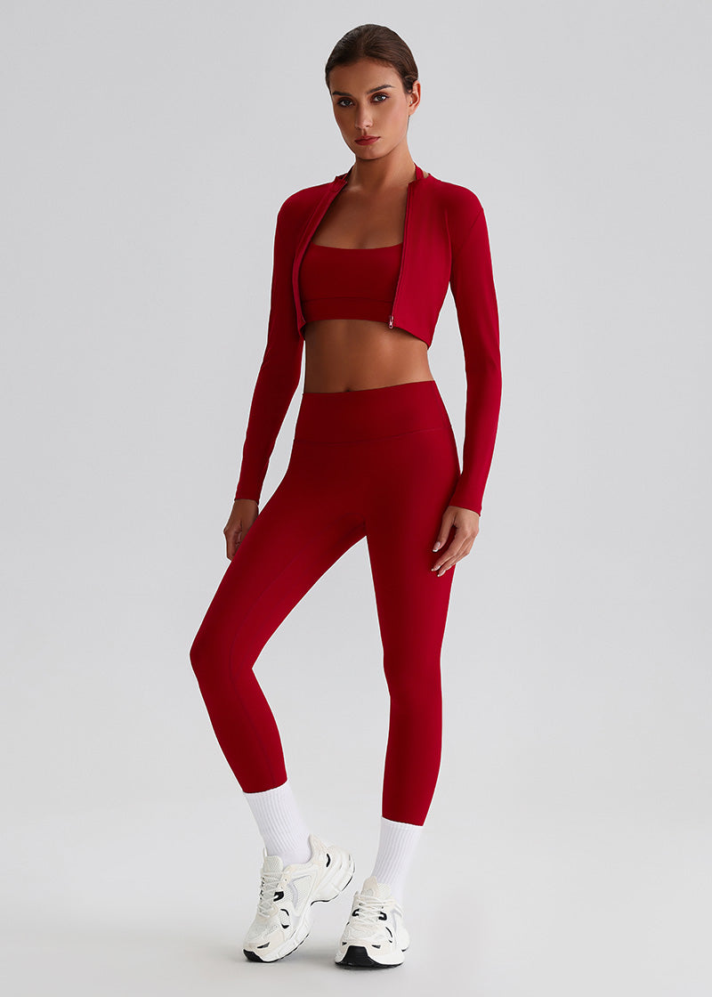 SISQUEEN No Line Recycled Leggings - Women’s Activewear-Red Leggings-24