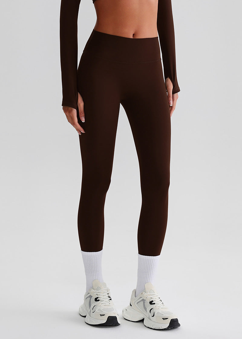 SISQUEEN No Line Recycled Leggings - Women’s Activewear-Brown Leggings-04