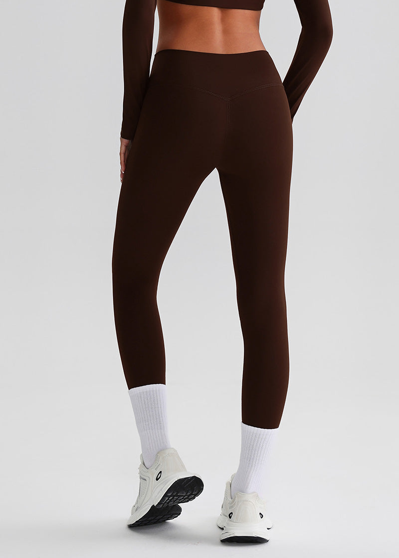 SISQUEEN No Line Recycled Leggings - Women’s Activewear-Brown Leggings-05