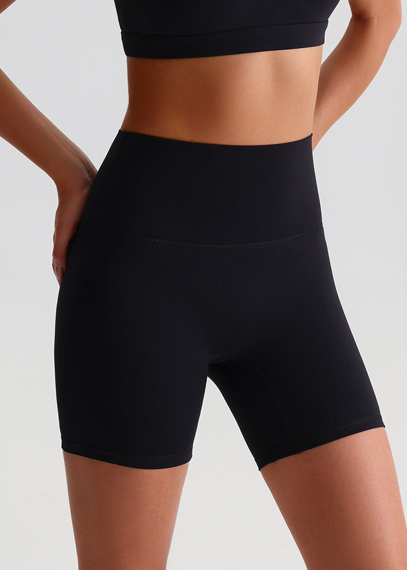 SisFlow™ No Line Yoga Shorts - SISQUEN Colorful Yoga Shorts-Black-1