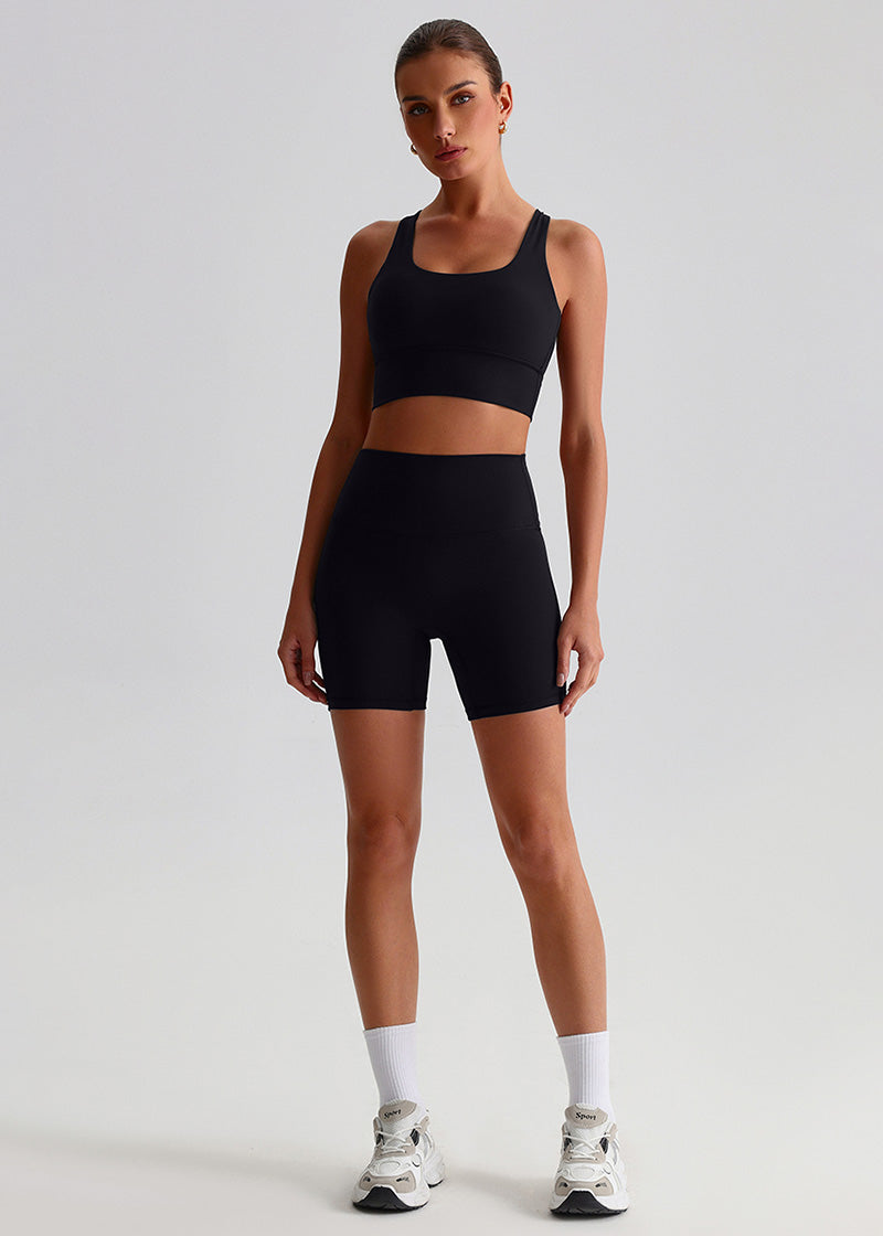 SisFlow™ No Line Yoga Shorts - SISQUEN Colorful Yoga Shorts-Black-3