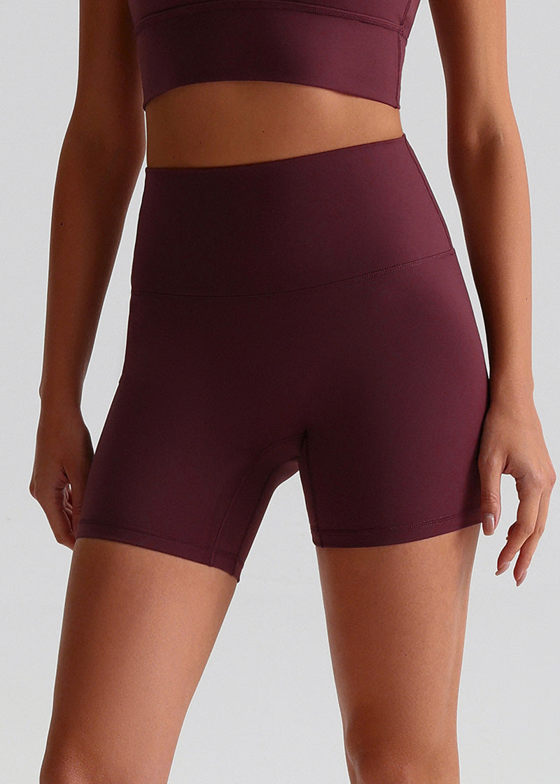 SisFlow™ No Line Yoga Shorts - SISQUEN Colorful Yoga Shorts-Chestnut Brown-1