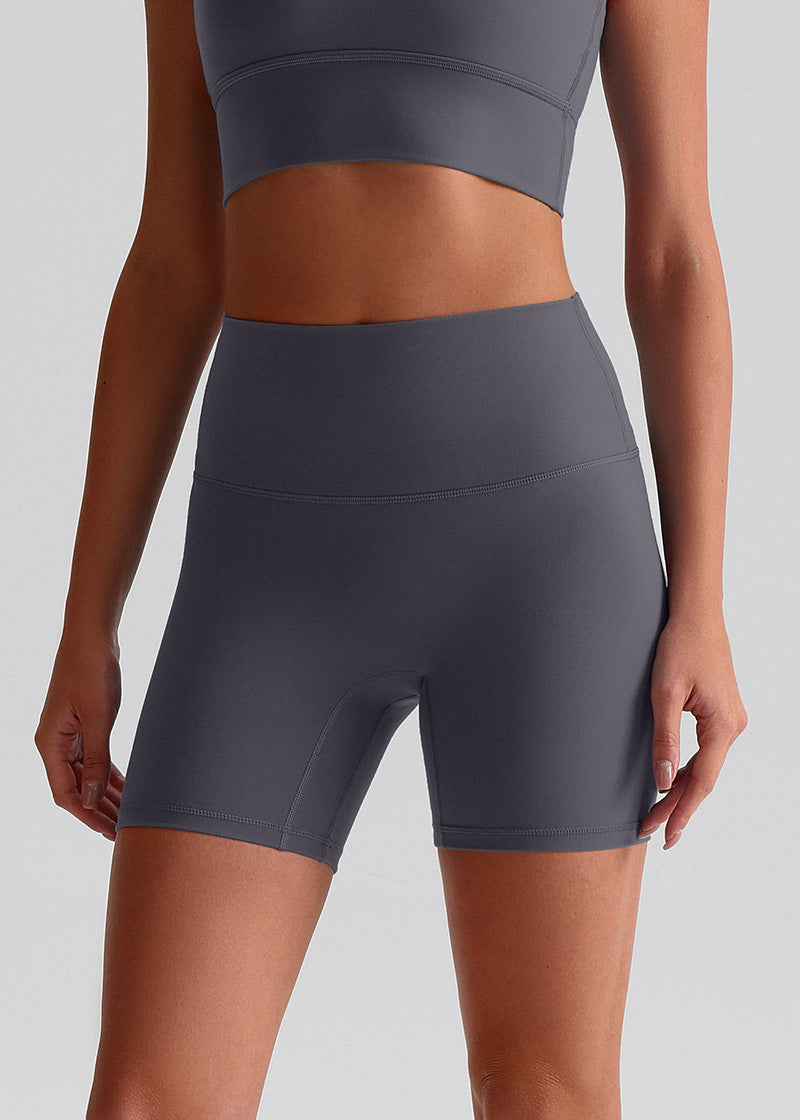 SisFlow™ No Line Yoga Shorts - SISQUEN Colorful Yoga Shorts-Ink Grey-1