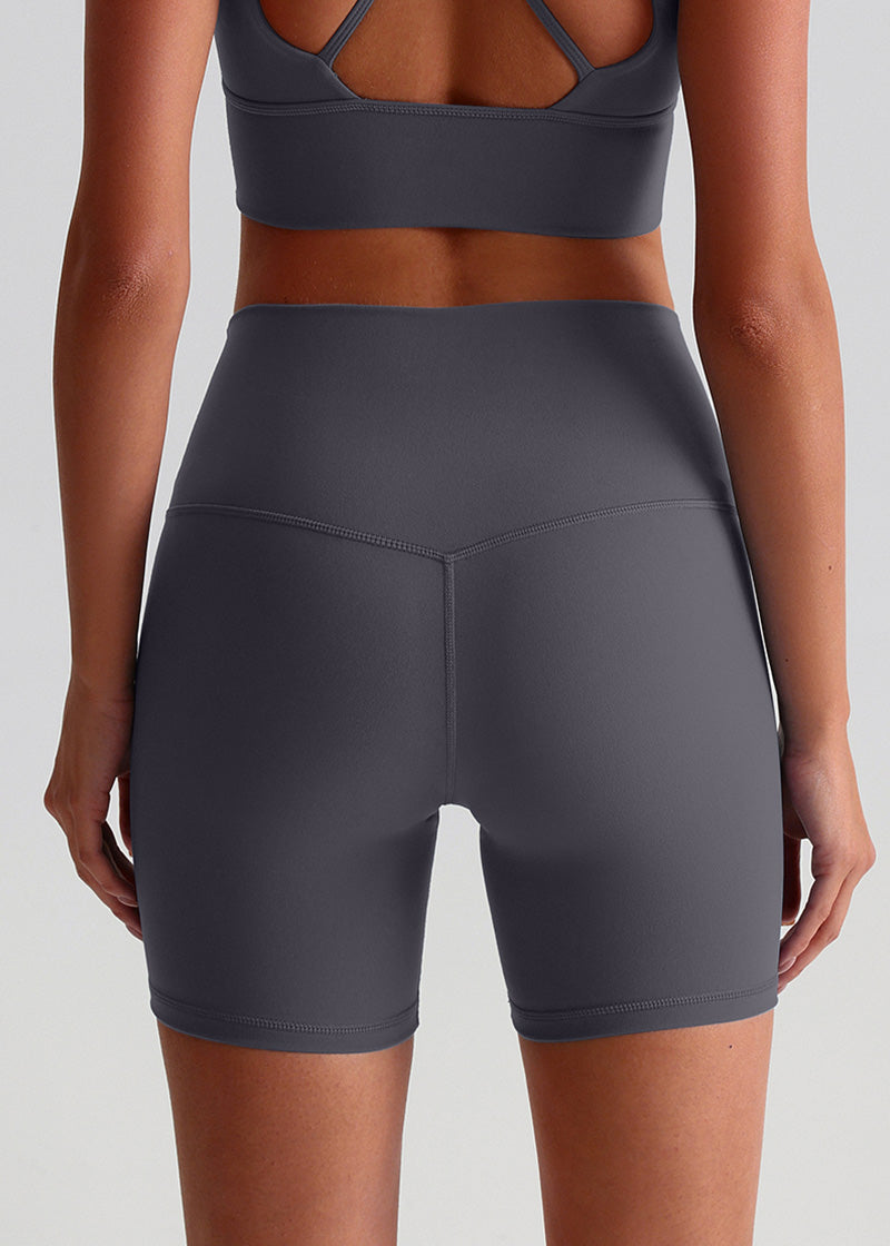 SisFlow™ No Line Yoga Shorts - SISQUEN Colorful Yoga Shorts-Ink Grey-2