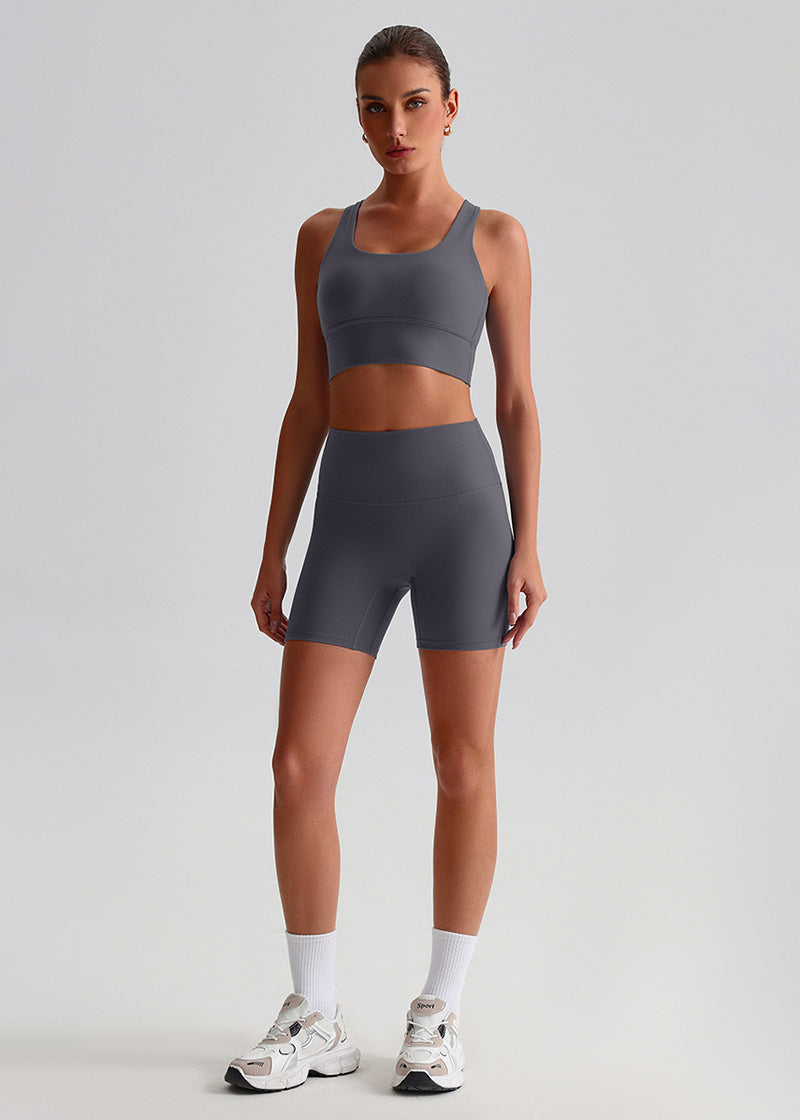 SisFlow™ No Line Yoga Shorts - SISQUEN Colorful Yoga Shorts-Ink Grey-3