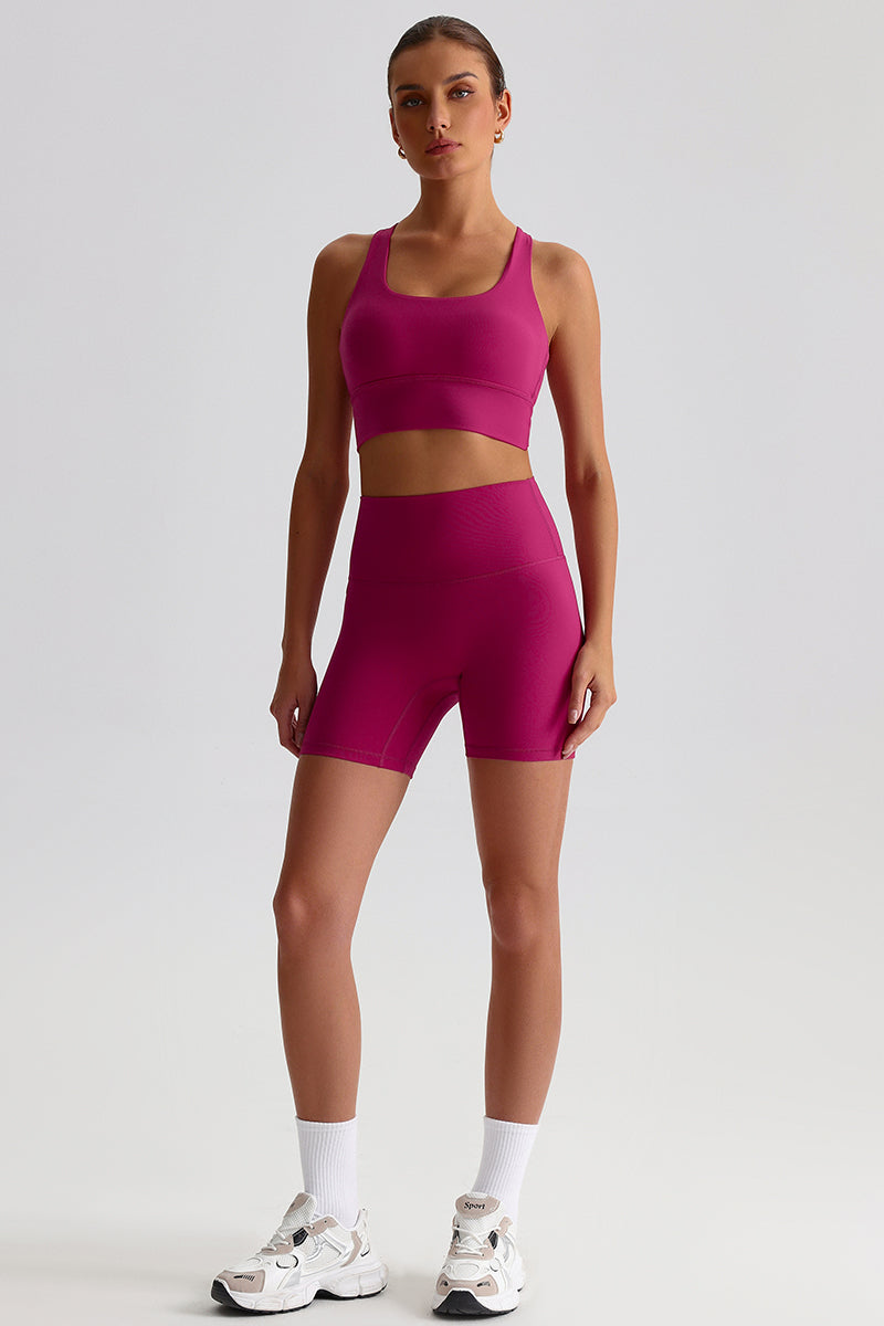 SisFlow™ No Line Yoga Shorts - SISQUEN Colorful Yoga Shorts-Magenta-3