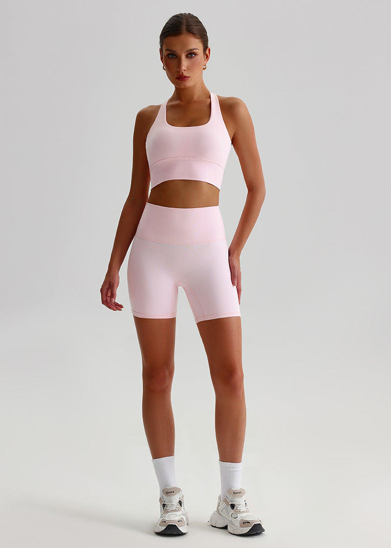 SisFlow™ No Line Yoga Shorts - SISQUEN Colorful Yoga Shorts-Milkshake Pink-3
