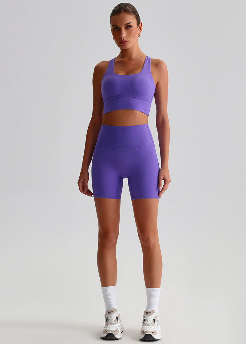 SisFlow™ No Line Yoga Shorts - SISQUEN Colorful Yoga Shorts-Passion Purple-3