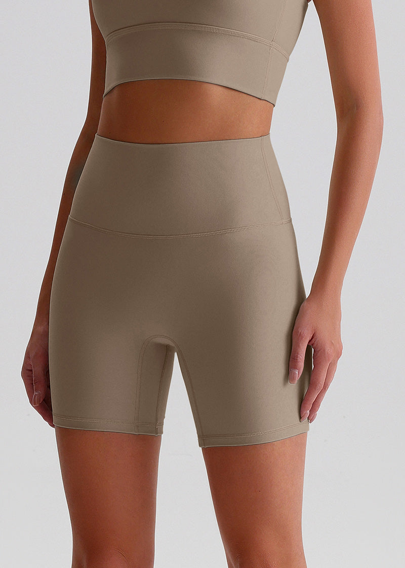 SisFlow™ No Line Yoga Shorts - SISQUEN Colorful Yoga Shorts-Sand-1