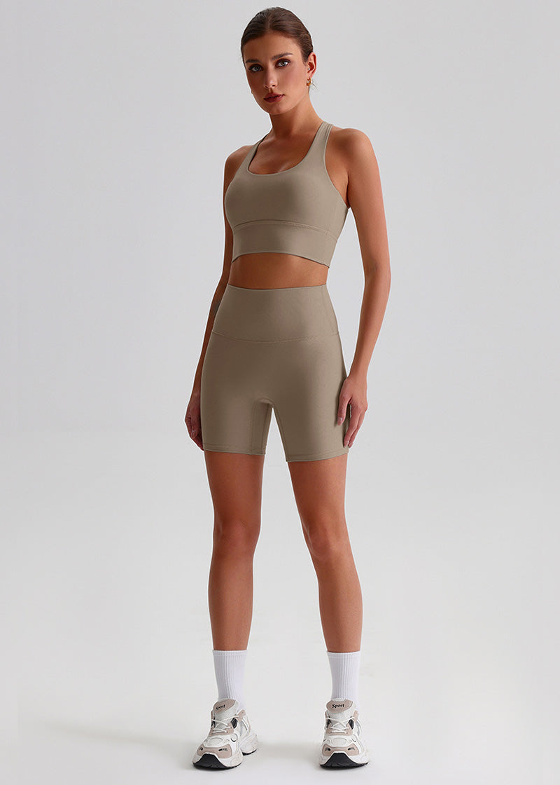 SisFlow™ No Line Yoga Shorts - SISQUEN Colorful Yoga Shorts-Sand-3