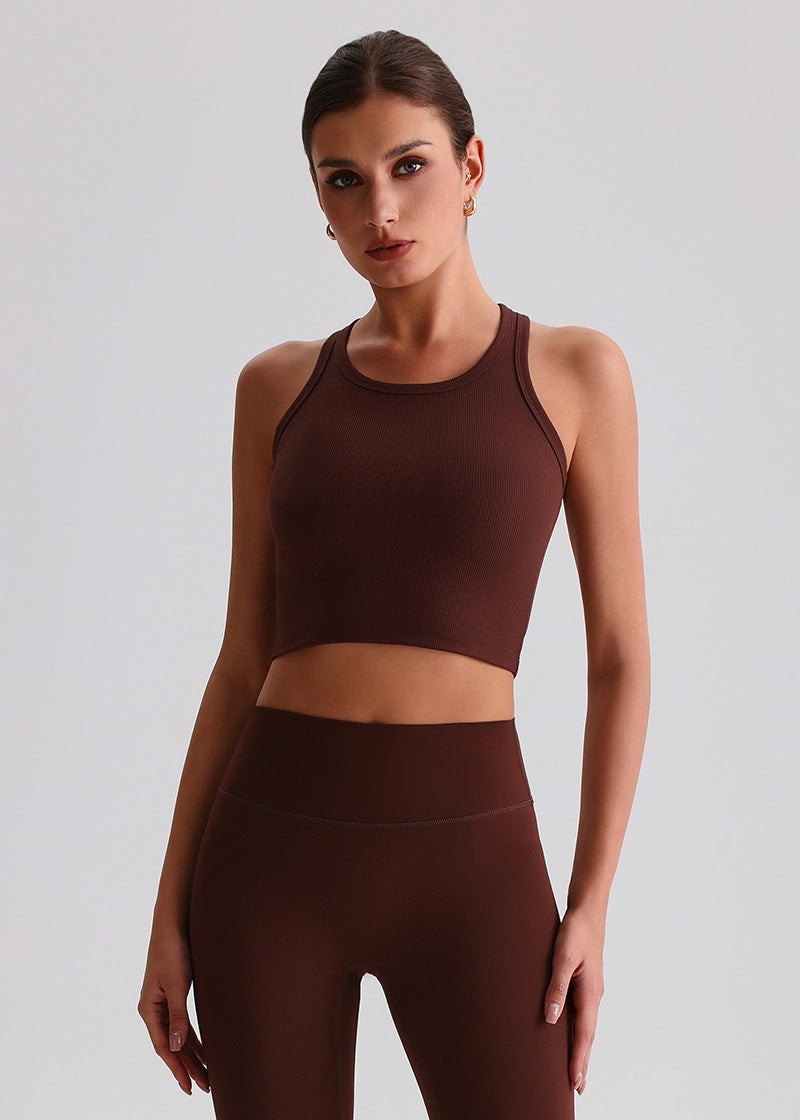 SisRipple™ Ribbed Sleeveless Crop Top