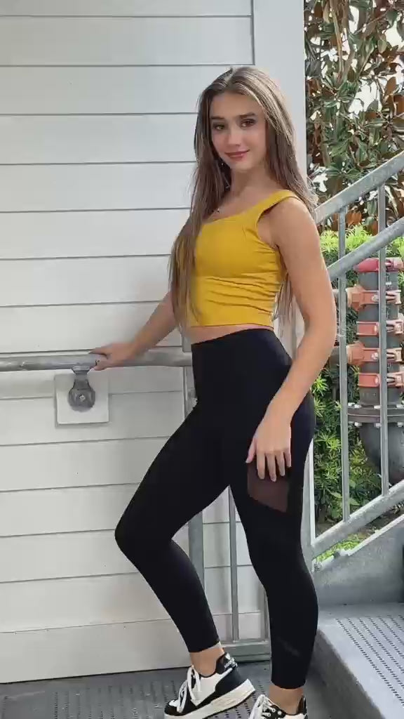 SisFlow™ 7/8 Side Pockets Mesh Leggings