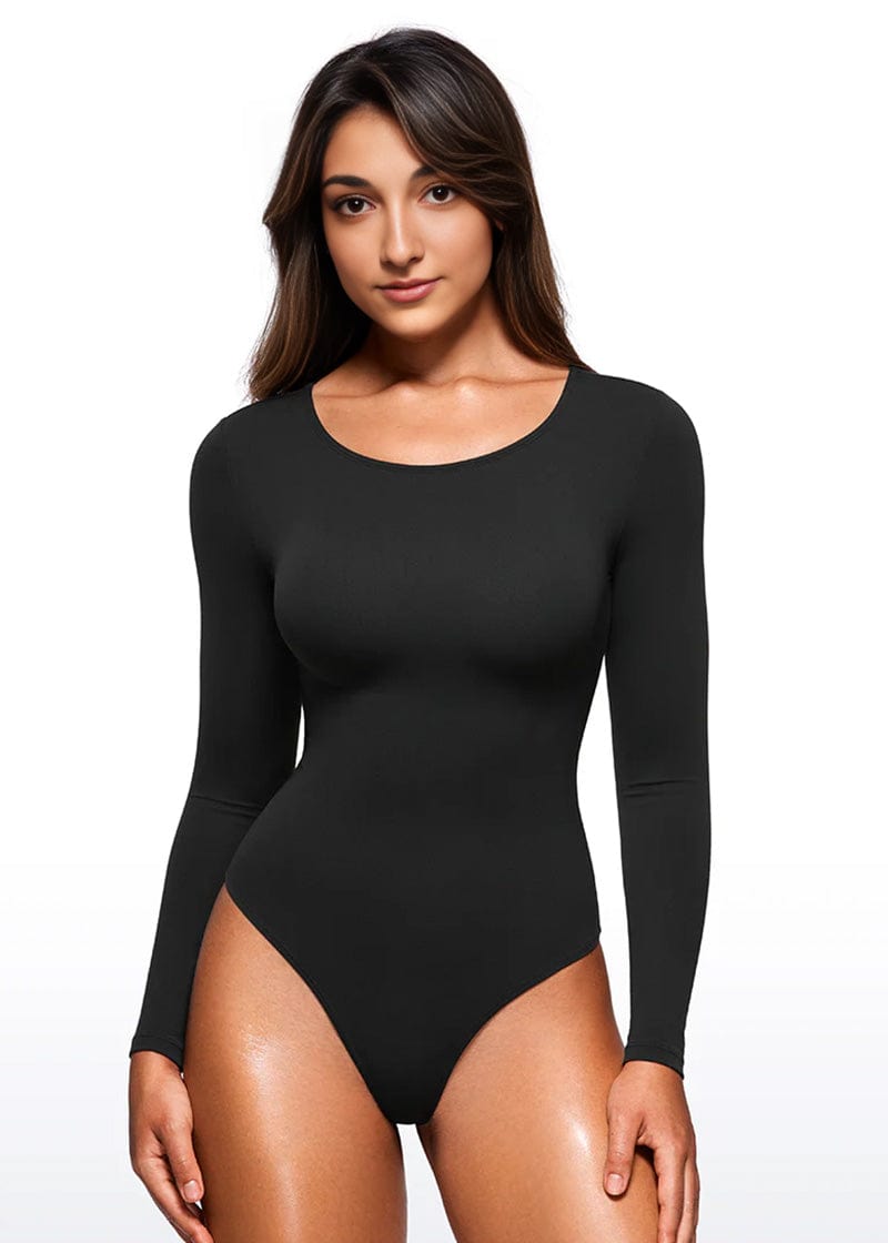 SisFlow™ Long Sleeve Bodysuit One Piece Thong Bodysuits-1