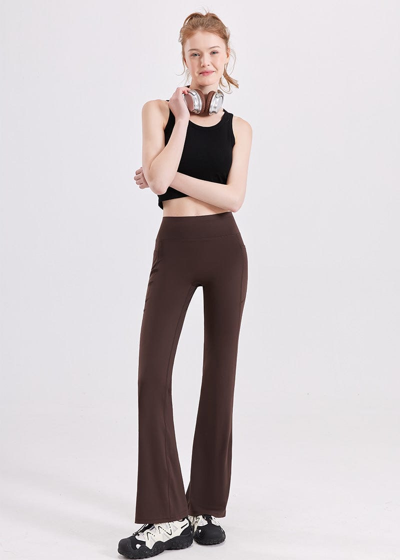 SisSculpt™ Pockets Flare Leggings - SISQUEEN Flared Leggings-5