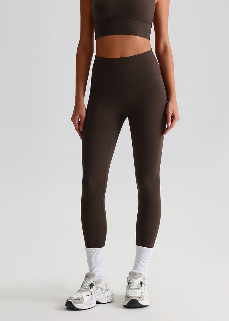 SisFlow™ No Line Leggings–High Waist Leggings Workout Pants-Brown-07