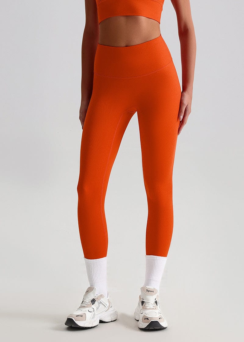 SisFlow™ No Line Leggings–High Waist Leggings Workout Pants-Orange-25