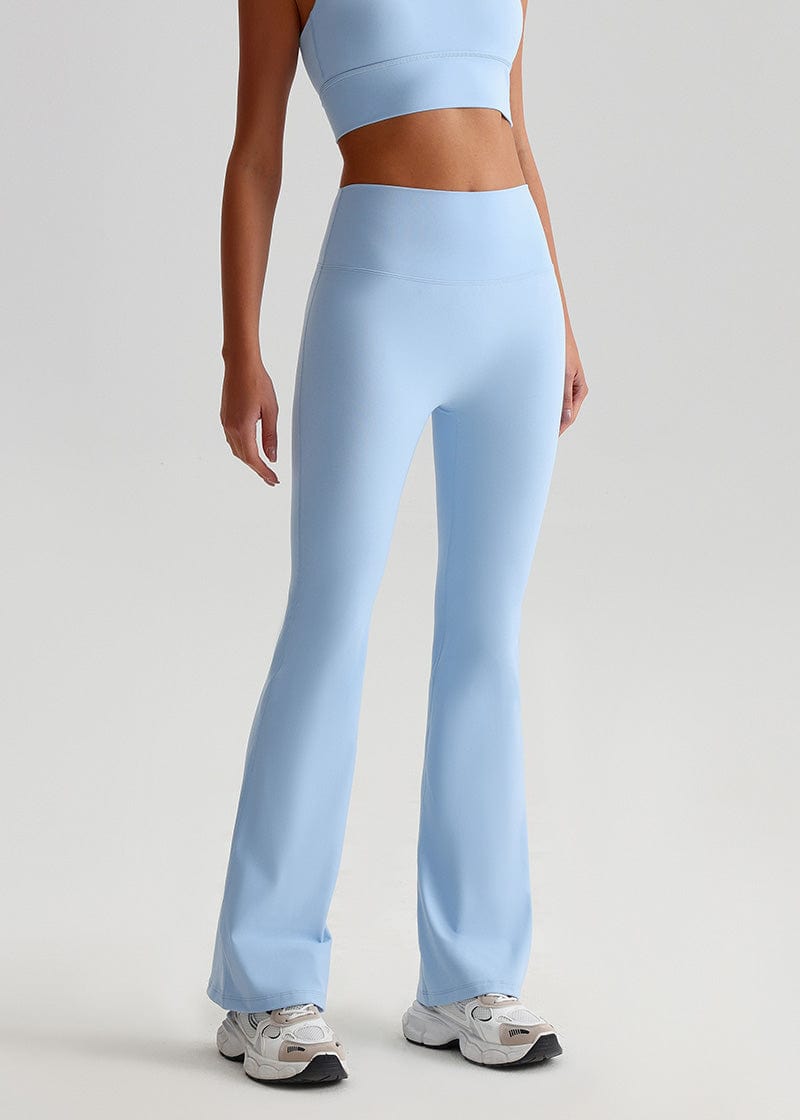 SISQUEEN No Line Flared Leggings - Casual Active Pants-Blue Flared Leggings-022
