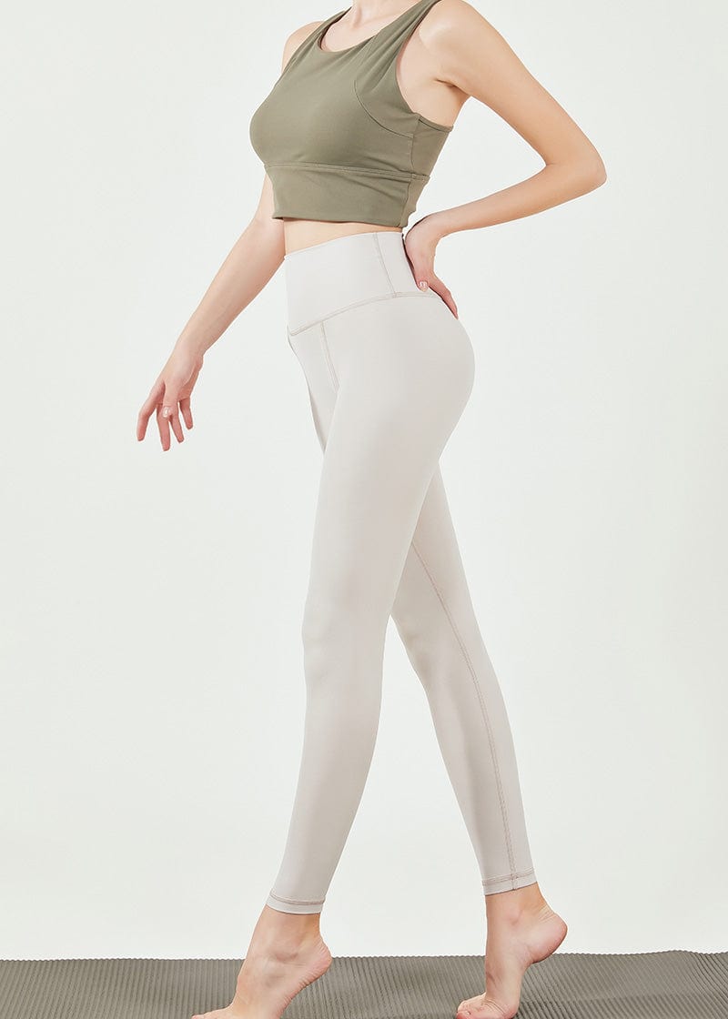 SisFlow™ 7/8 Leggings - SISQUEEN Women's Leggings - Pearl White