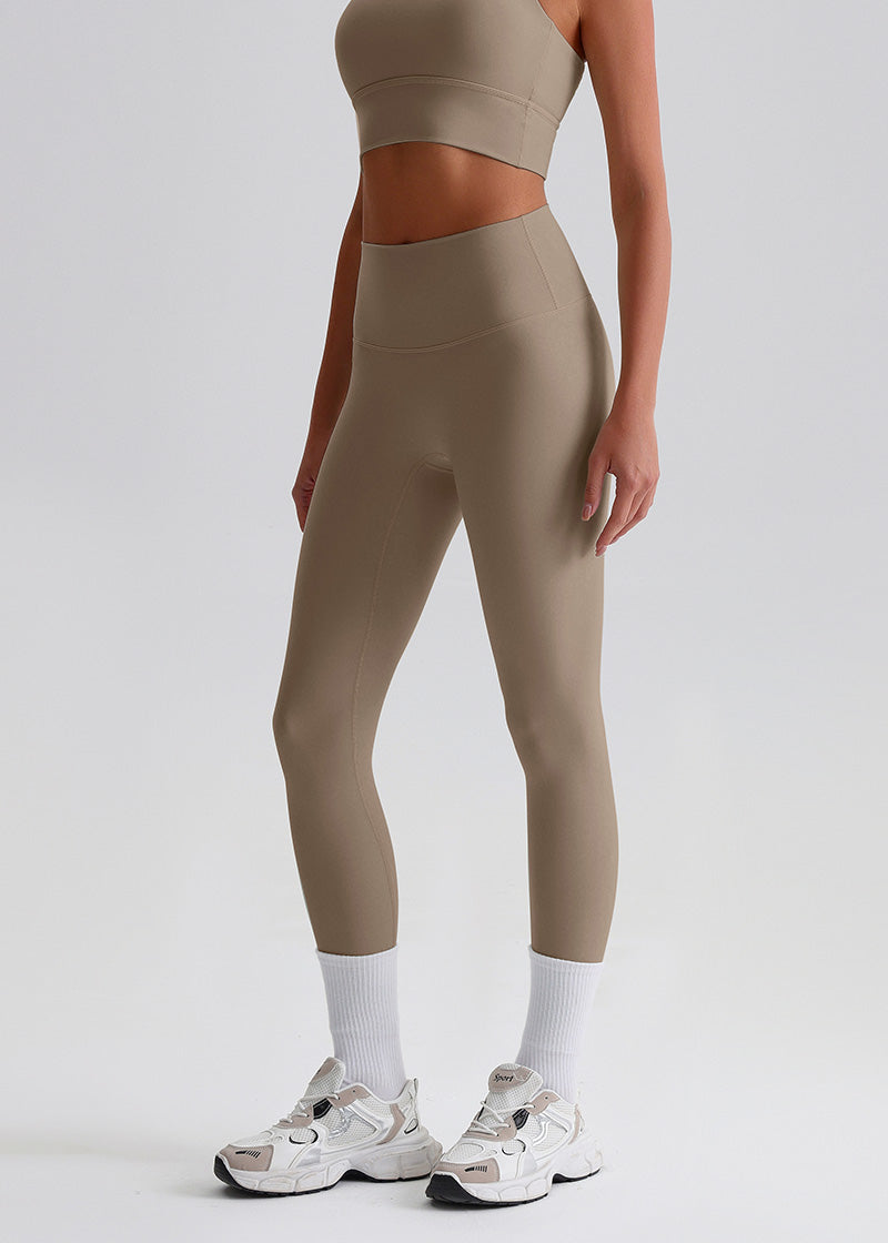 SisFlow™ No Line Leggings–High Waist Leggings Workout Pants-Brown-37