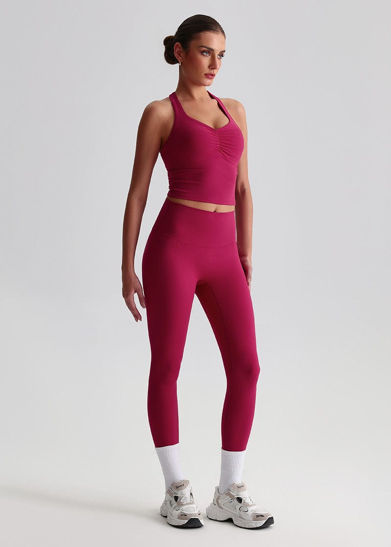 SisFlow™ No Line Leggings–High Waist Leggings Workout Pants-Red-21
