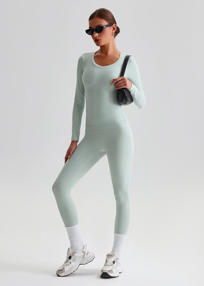 SisFlow™ No Line Leggings–High Waist Leggings Workout Pants-Green-42