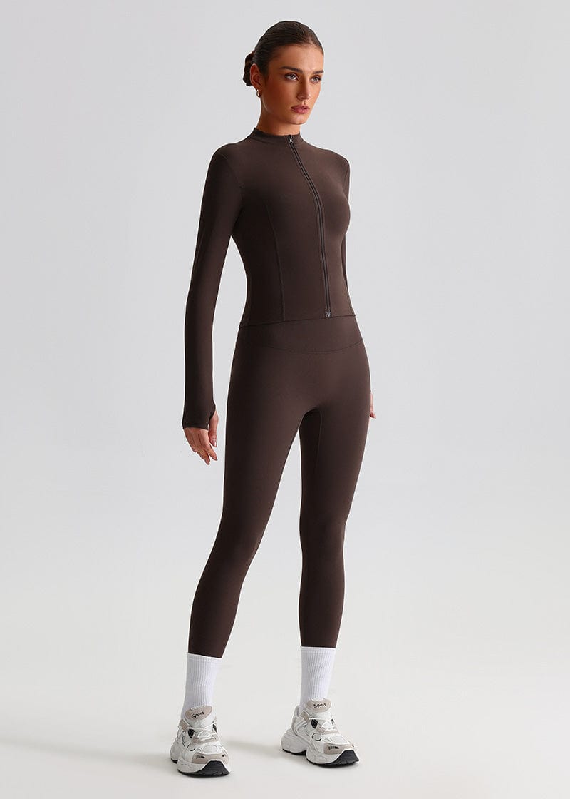 SisFlow™ No Line Leggings–High Waist Leggings Workout Pants-Brown-09