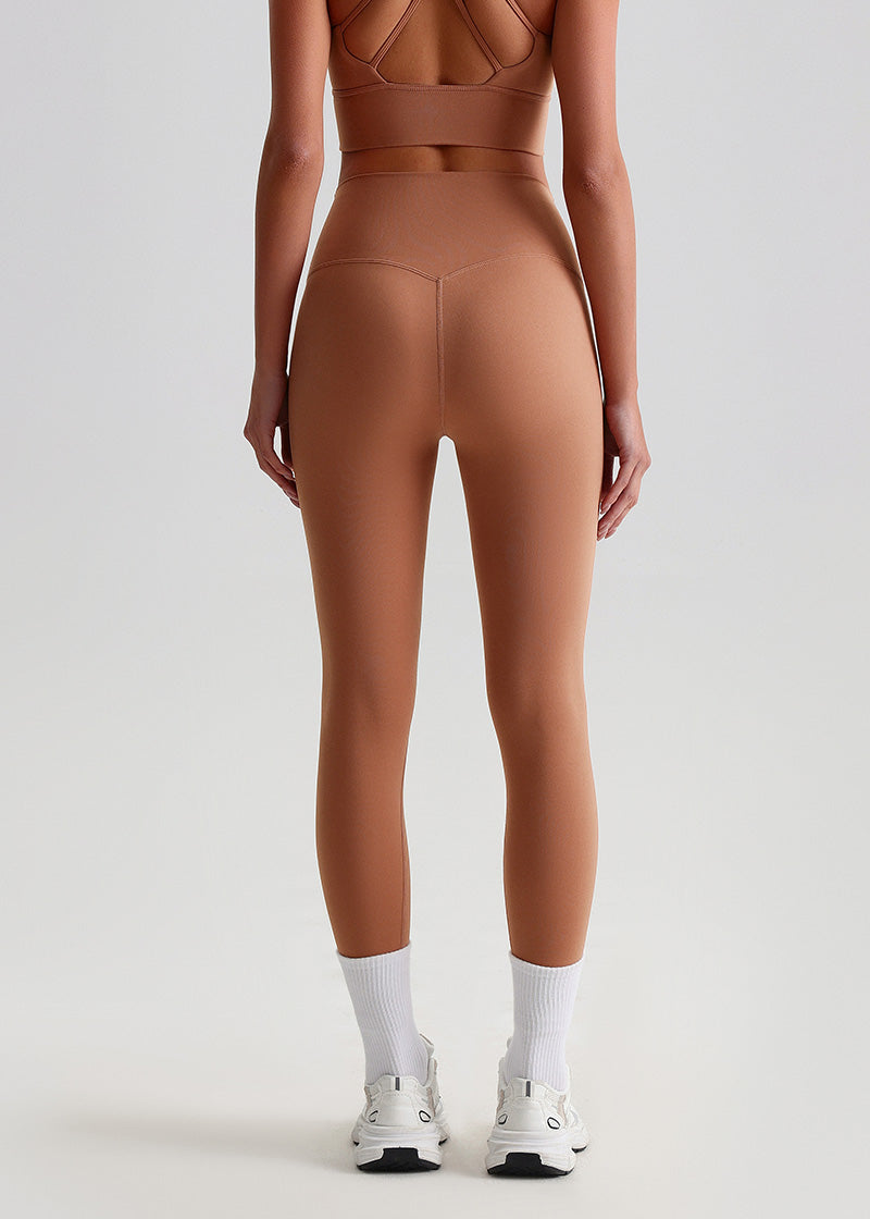 SisFlow™ No Line Leggings–High Waist Leggings Workout Pants-Brown-32