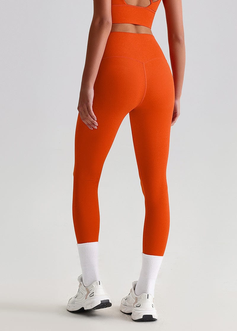 SisFlow™ No Line Leggings–High Waist Leggings Workout Pants-Orange-26