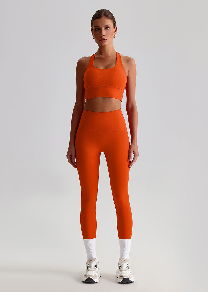 SisFlow™ No Line Leggings–High Waist Leggings Workout Pants-Orange-27