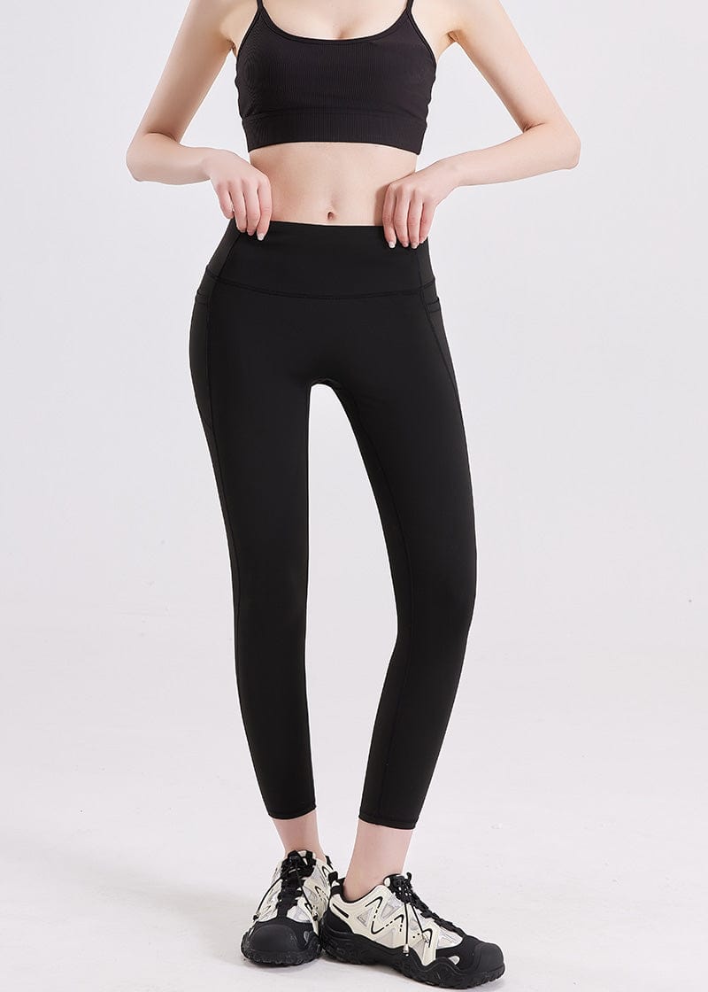 SisFlow™ 7/8 No Line Side Pockets Leggings - SISQUEEN - Black 3