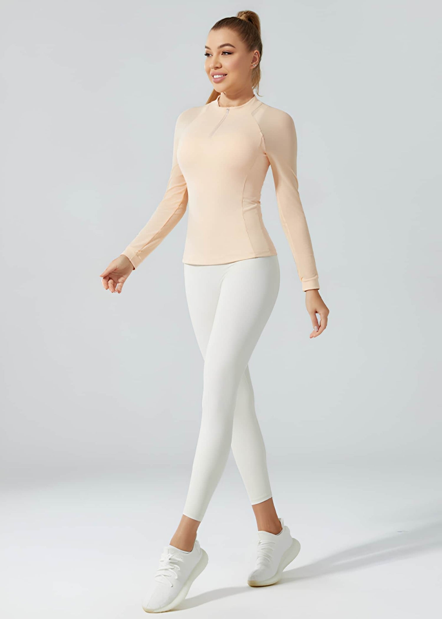 SISQUEEN Shirts SisFlow™ Mesh Sleeve Quarter-Zip Shirt