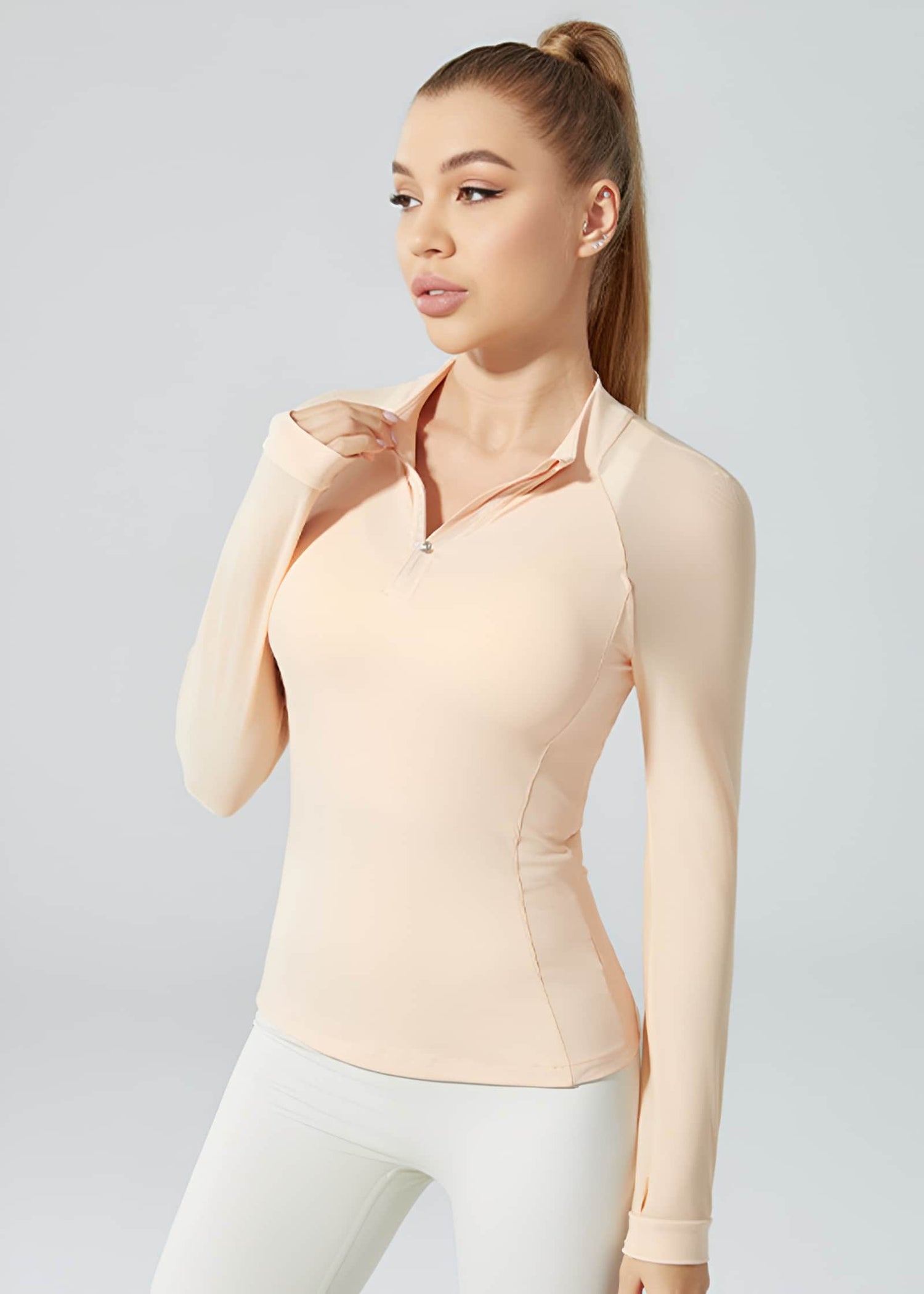 SISQUEEN Shirts SisFlow™ Mesh Sleeve Quarter-Zip Shirt