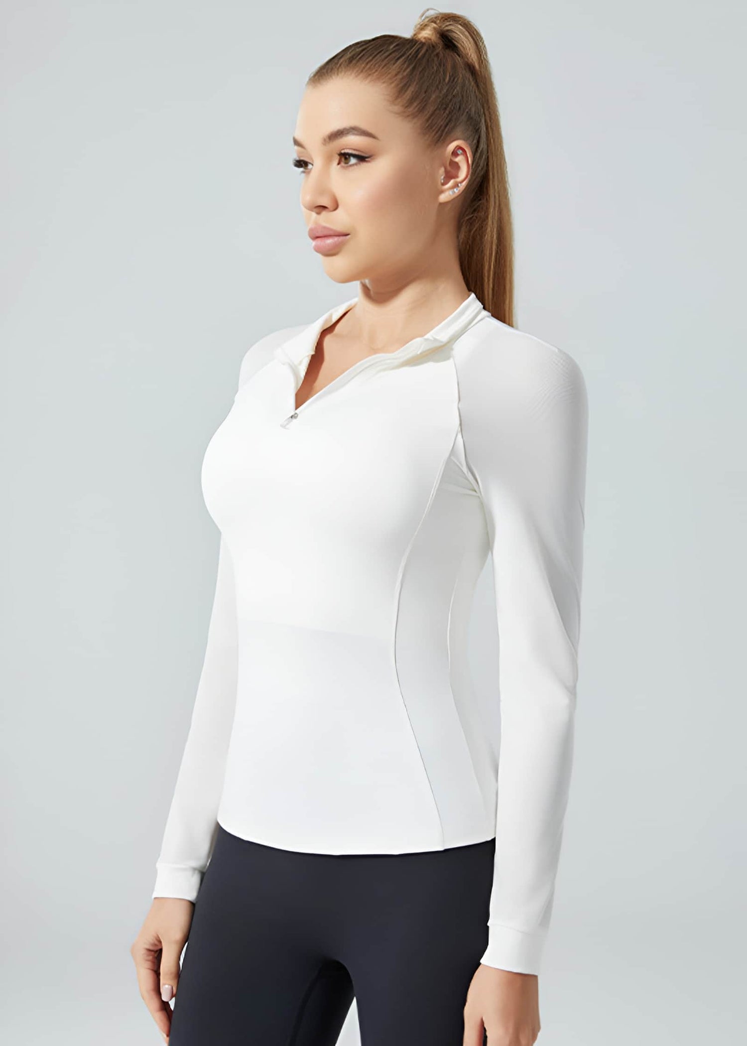 SISQUEEN Shirts SisFlow™ Mesh Sleeve Quarter-Zip Shirt