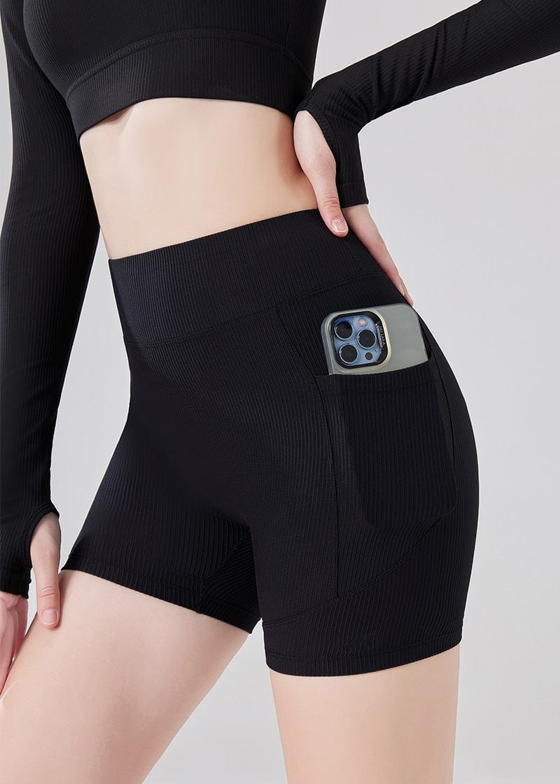 SisRipple™ Ribbed Pockets Shorts - SISQUEEN Sports Shorts-1